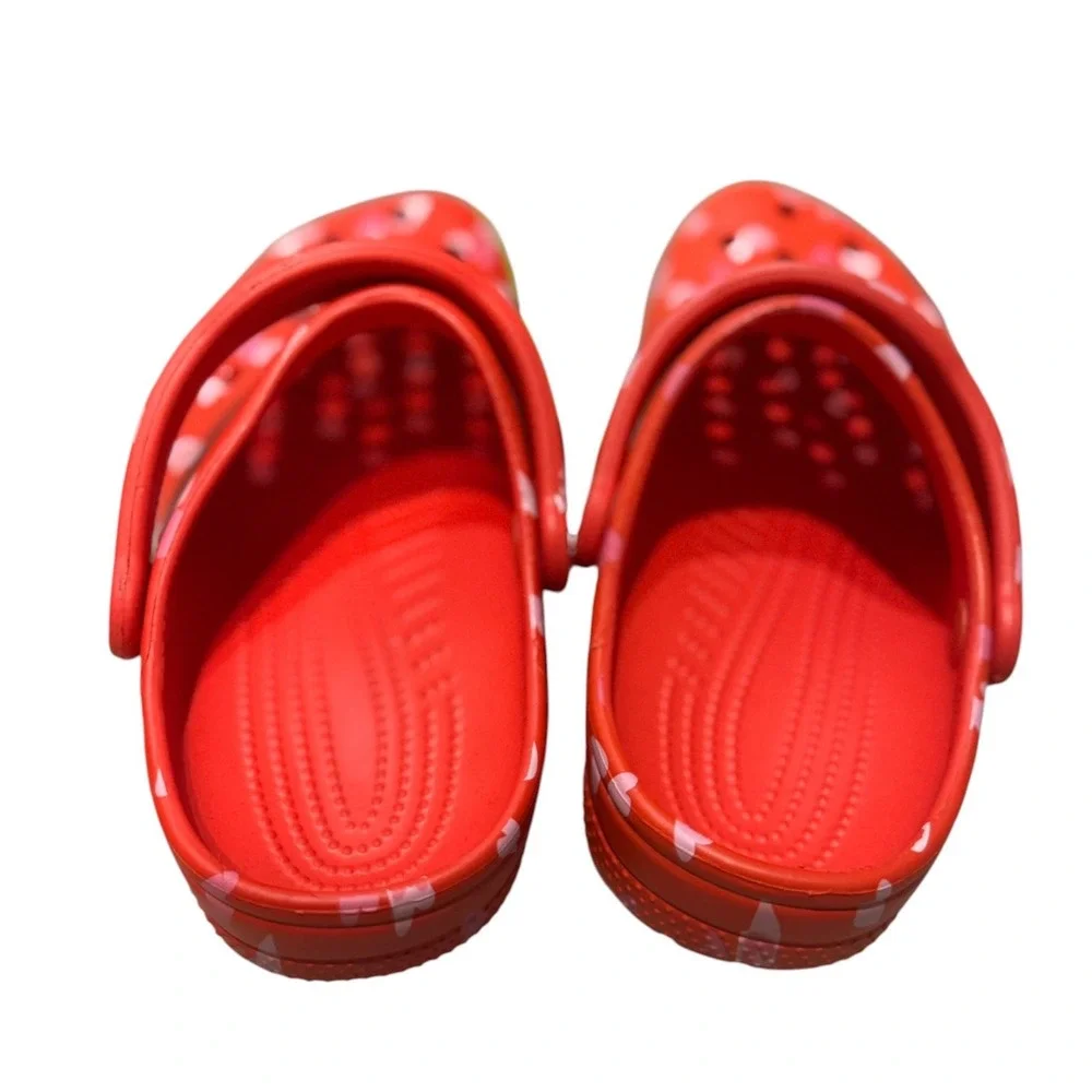 Crocs Classic Valentines Day Kids J5/ Women's 7 Cherry Red Hearts Butterflies
